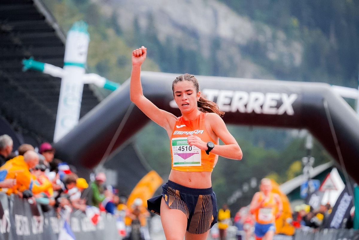 Inés Herault, tras cruzar la meta en Canfranc