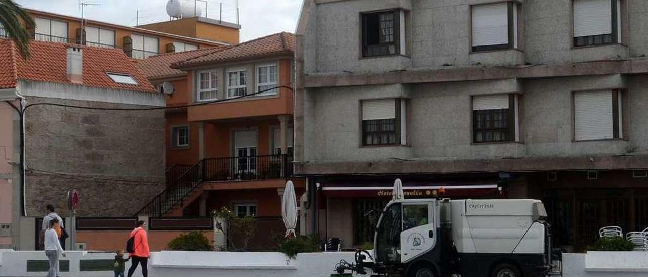 Plaza de O Regueiro, en A Illa de Arousa. // Noé Parga