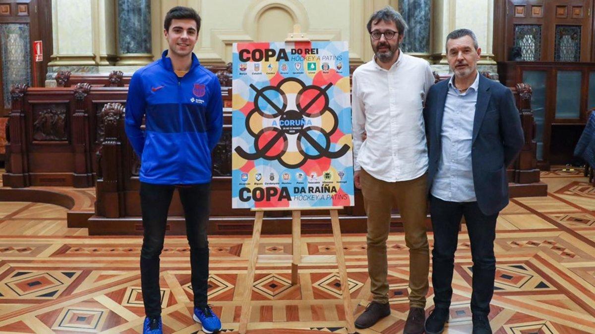 Ignacio Alabart, Edu castro y Toni Miró, en el sorteo de La Coruña