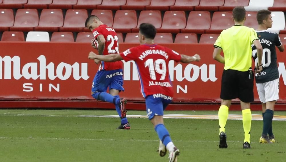 El partido entre el Sporting y el Logroñés, en imágenes