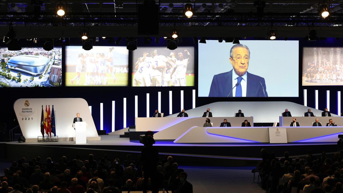 Un momento de la Asamblea del Real Madrid.