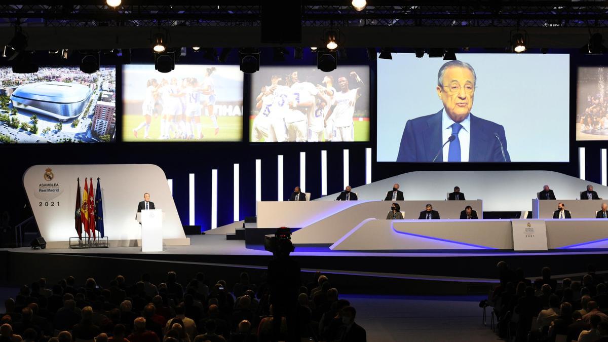 Un momento de la Asamblea del Real Madrid.