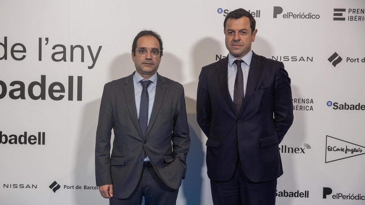 Xavier Gispert, Dircom de Cellnex y Óscar Pallarols, director general de Innovación y Desarrollo de Negocio de Cellnex