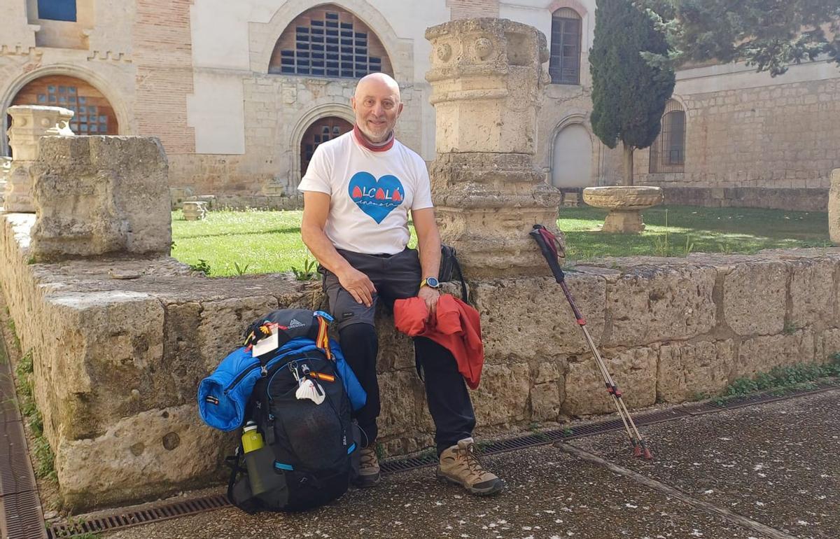 Dámaso Rodríguez, no seu camiño cara Tui.    | // D.P.