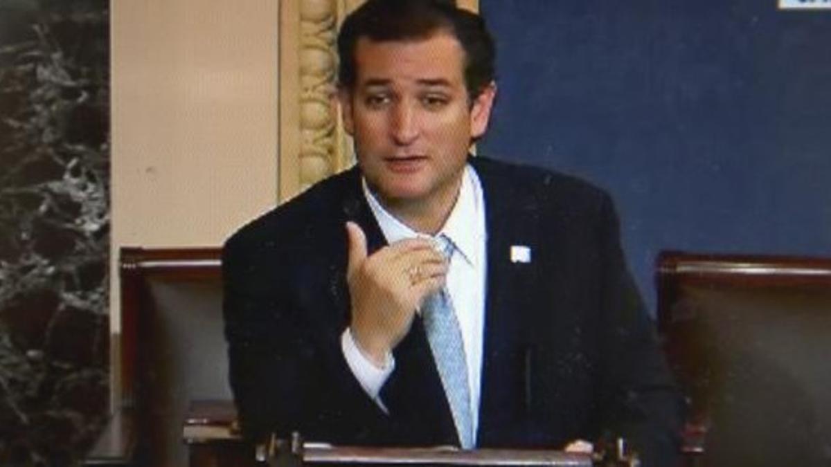 Ted Cruz en el Senado de EEUU.