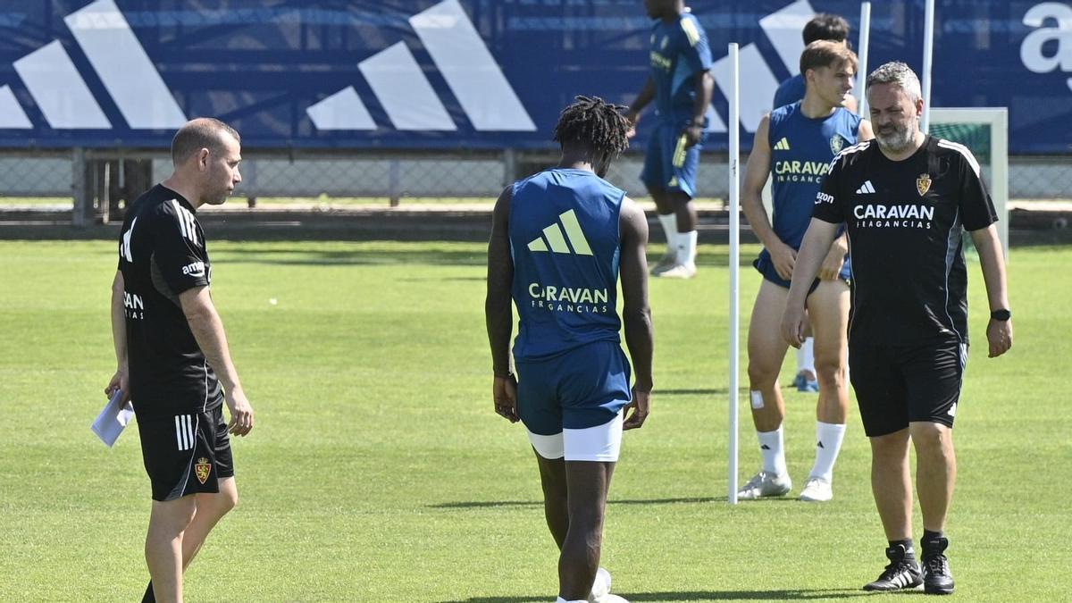 Entrenamiento del Real Zaragoza en la Ciudad Deportiva antes de jugar contra el Málaga