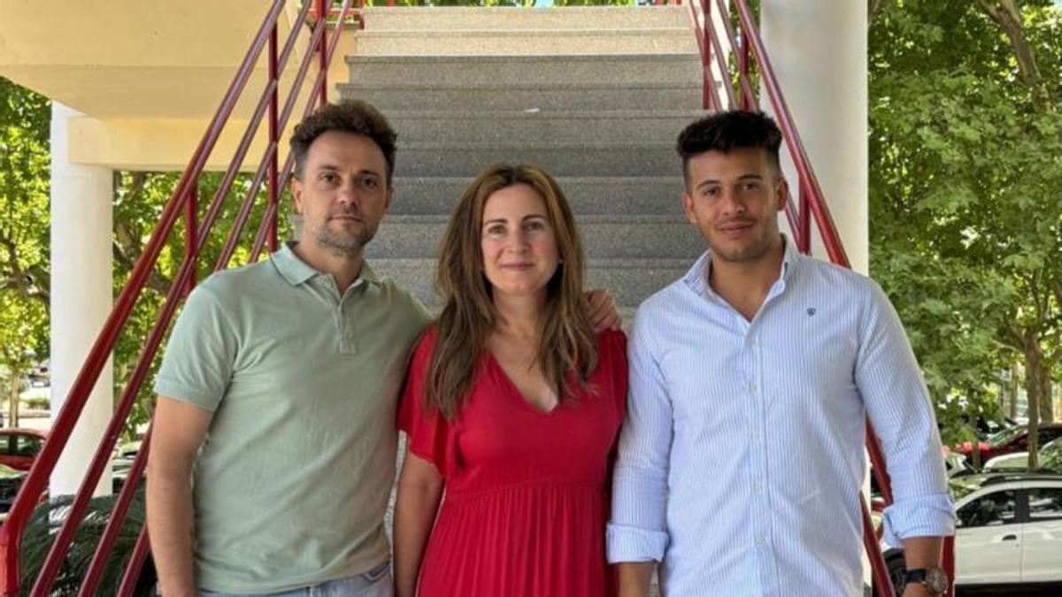 Los investigadores de la UCO Daniel Falla, Eva Romera y Antonio Cabrera Vázquez.