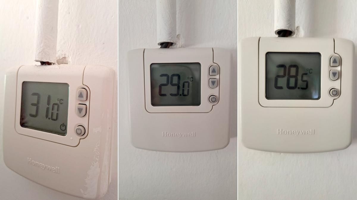 Temperaturas alcanzadas en una escuela de primaria de Barcelona la penúltima semana del curso.