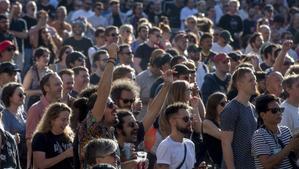 Público en un concierto reciente en el Poble Espanyol, en Barcelona.