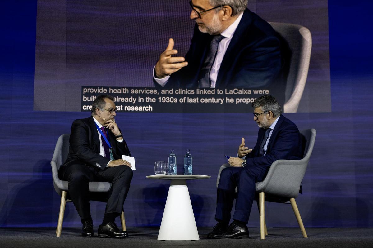 Conversación entre Albert Sáez, director general de contenidos y RRII de Prensa Ibérica, y Àngel Font, director ejecutivo de Caixa Research Institute. Conversación entre Albert Sáez, director general de contenidos y RRII de Prensa Ibérica, y Àngel Font, director ejecutivo de Caixa Research Institute.