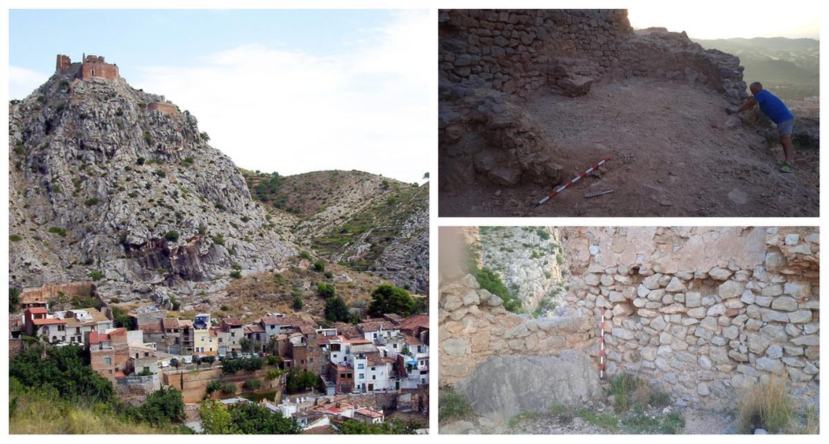 Foto de las primeras excavaciones arqueológicas en el castillo.