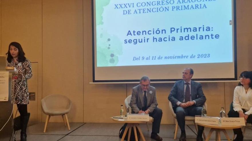 El consejero de Sanidad del Gobierno aragonés, José Luis Bancalero Flores,  en la inauguración de la trigésimo sexta edición del Congreso Aragonés de Atención Primaria