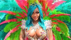 Rihanna, una deessa al Crop Over Festival de Barbados