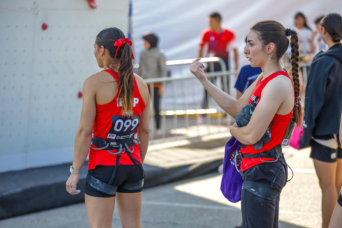 Las atletas españolas en la clasificación de velocidad femenina.