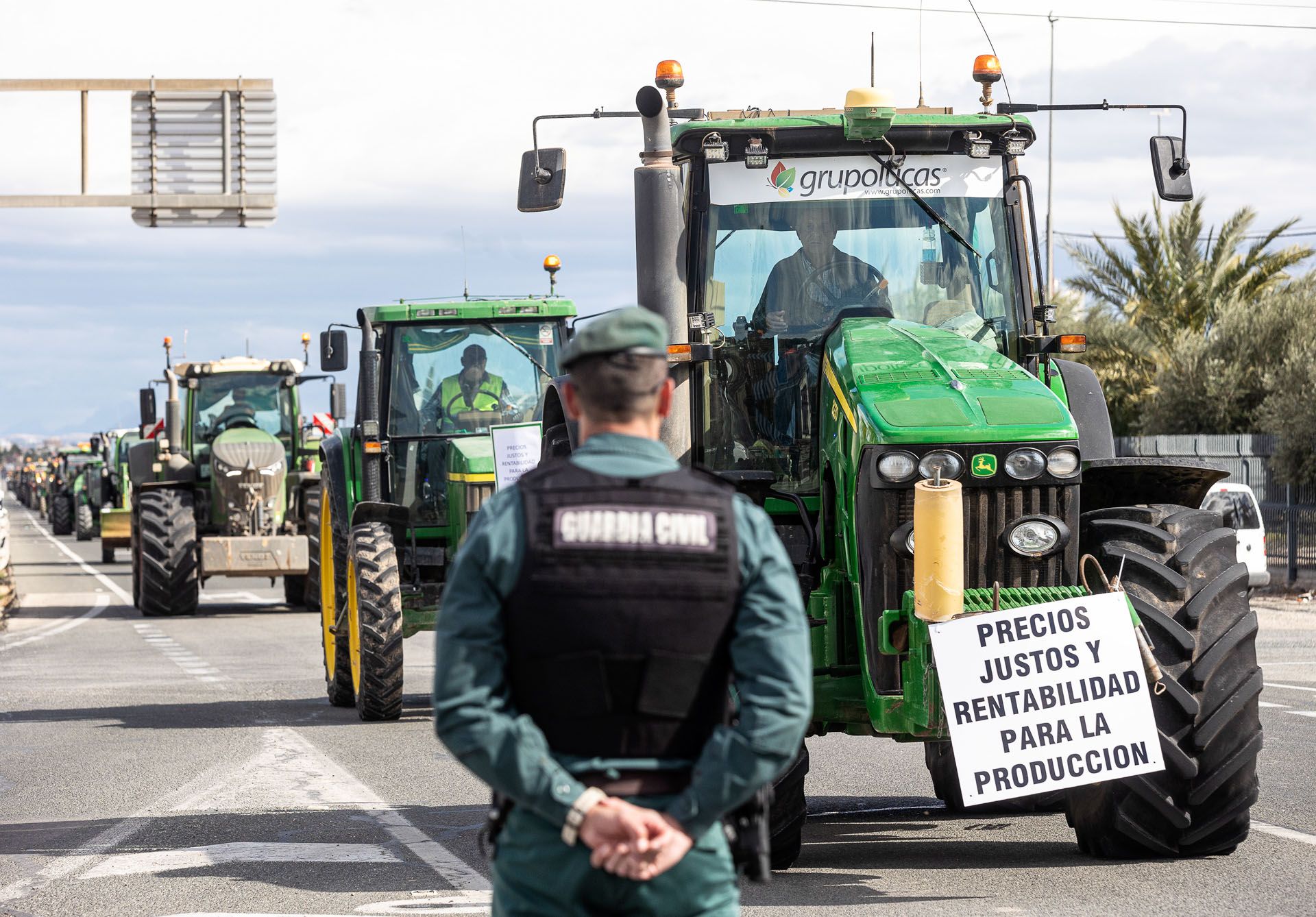 Protesta de agricultores en la vega Baja