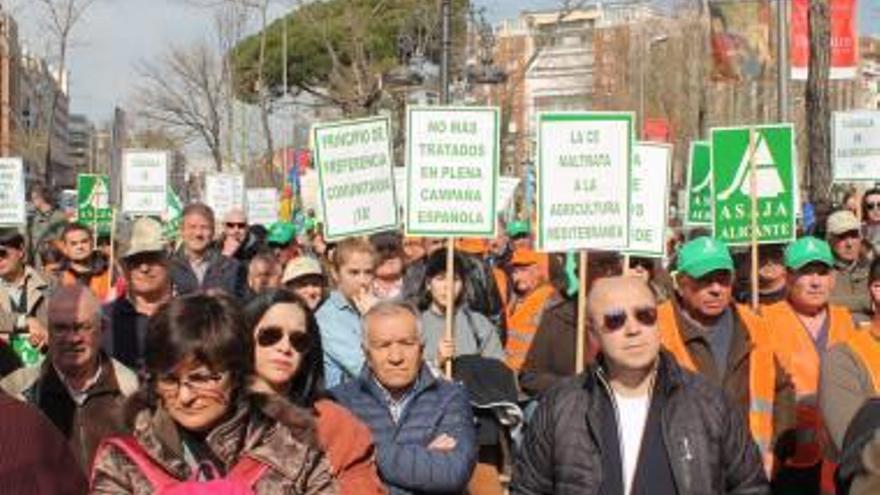 Parte de la delegación alicantina, en la protesta de Madrid.