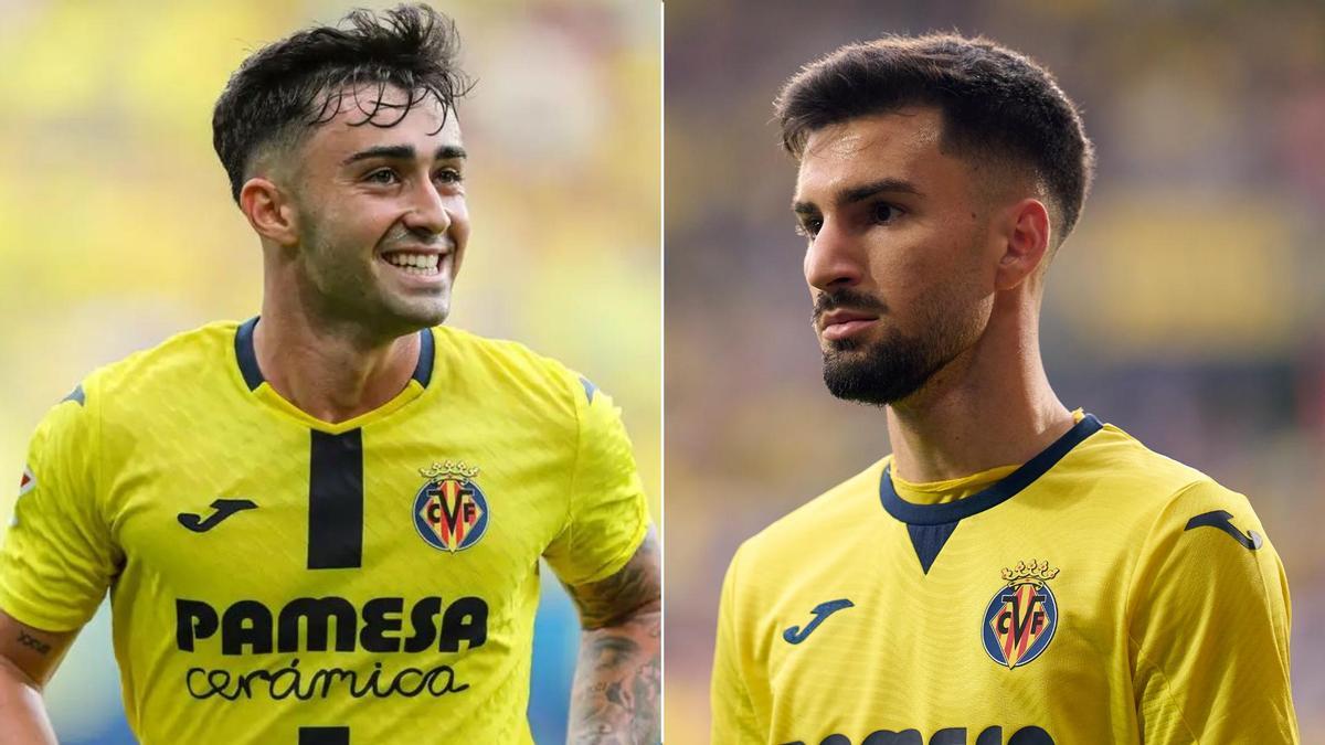 Alberto Moleiro y Alejandro Baena, ambos con la camiseta del Villarreal CF