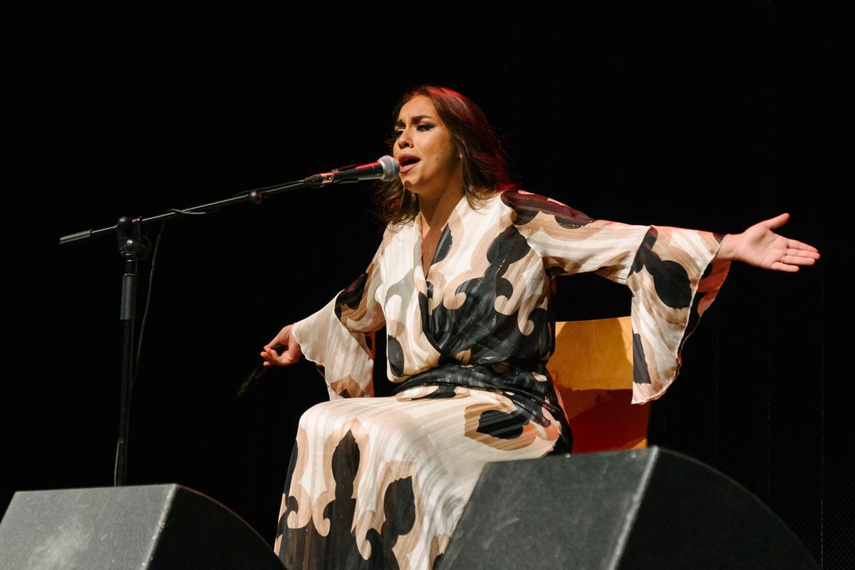 María Terremoto, en su actuación de este viernes en el Centro Cívico Delicias de Zaragoza.