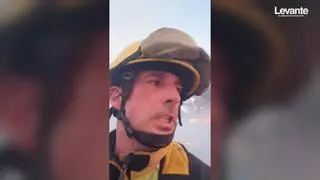 La frustración de un bombero contra el Consell en el incendio de Tirig: “Es vergonzoso estar solo en todo este ‘merder’”