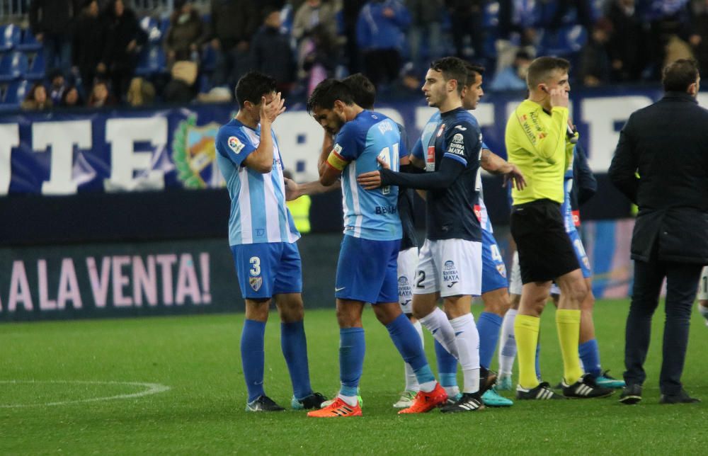 El conjunto blanquiazul comienza el año 2018 perdiendo en La Rosaleda ante el conjunto españolista con un solitario tanto de Sergi Darder al poco de iniciarse el encuentro