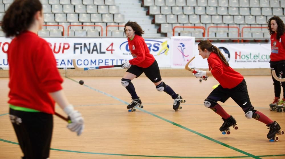 Entrenamiento del Hostelcur Gijón hockey patines femenino