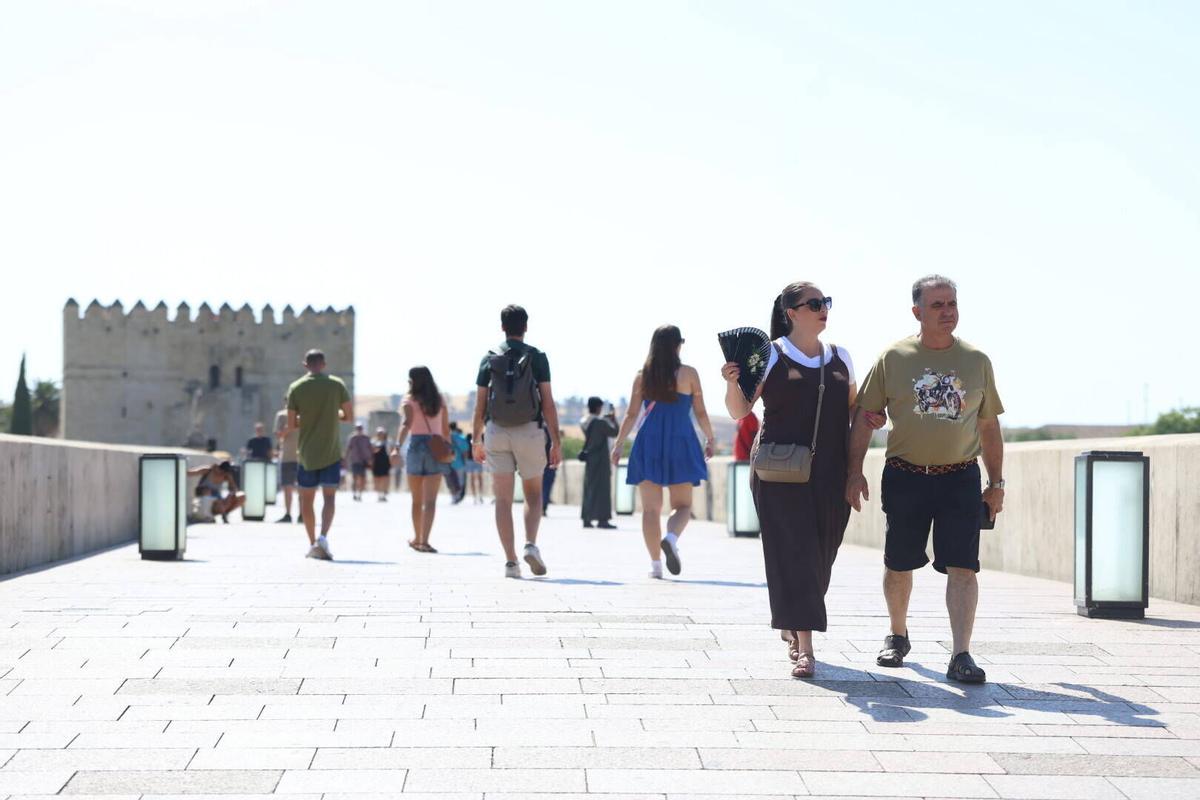 Cordoba, centro historico, reportaje turistas turismo verano, finales de agosto
