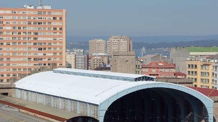 Estación de San Cristóbal, vista desde A Sardiñeira.