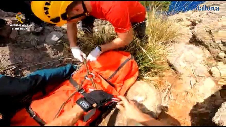 Sucesos en Mallorca | Así ha sido el rescate en helicóptero de una senderista herida en sa Foradada