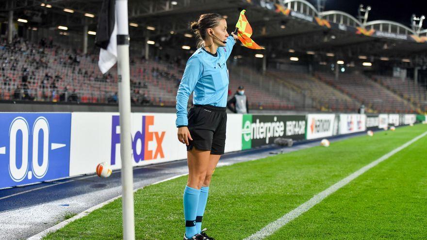 Guadalupe Porras Ayuso, en un partido de Europa League.