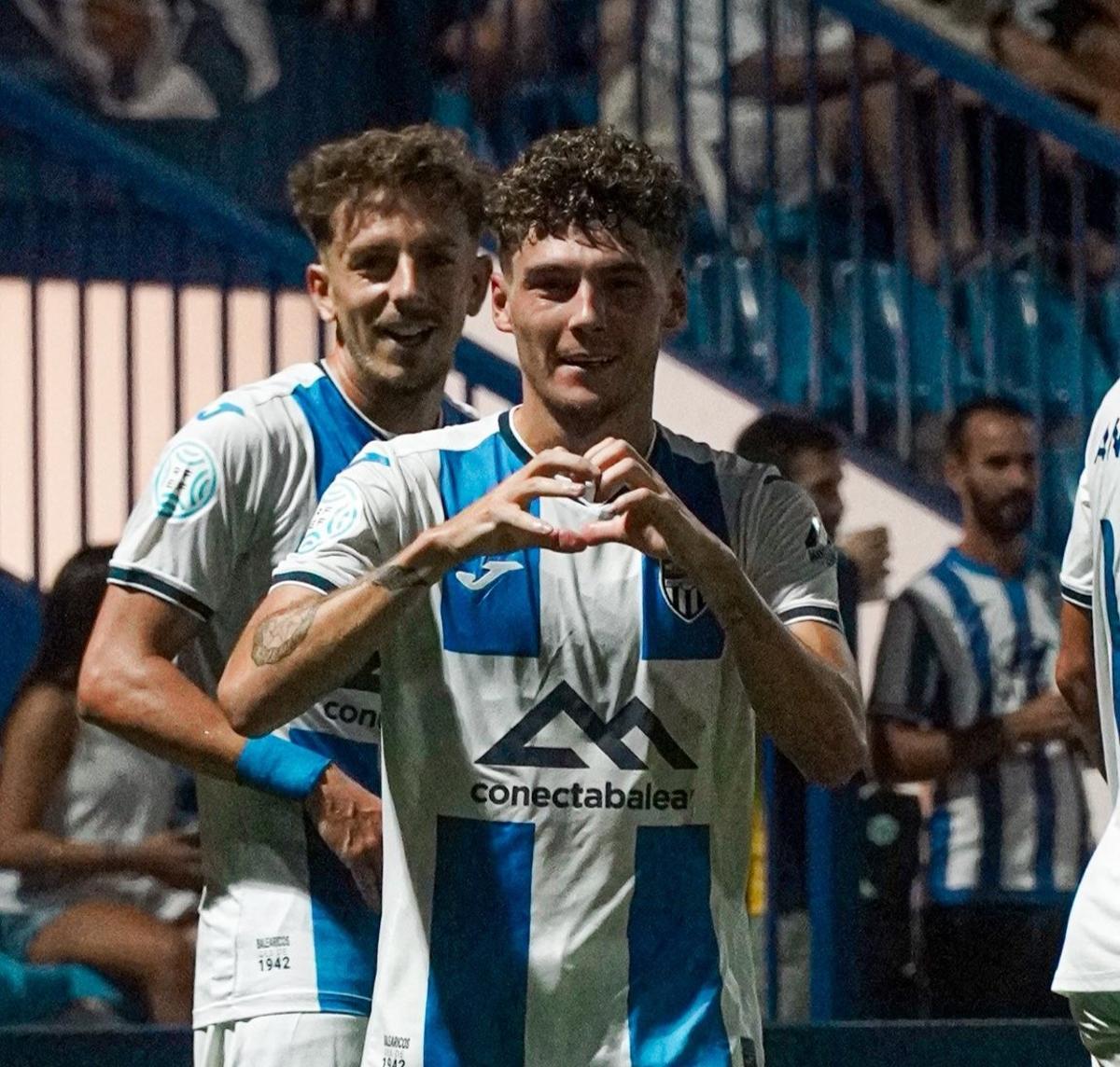 Jofre celebra un gol del Atlético Baleares