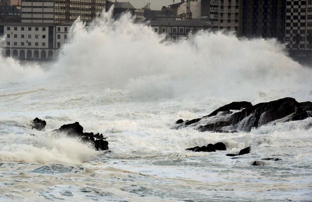 Temporal de viento en A Coruña