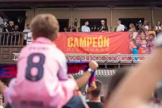 Así fue el recibimiento de Pedri en Tegueste