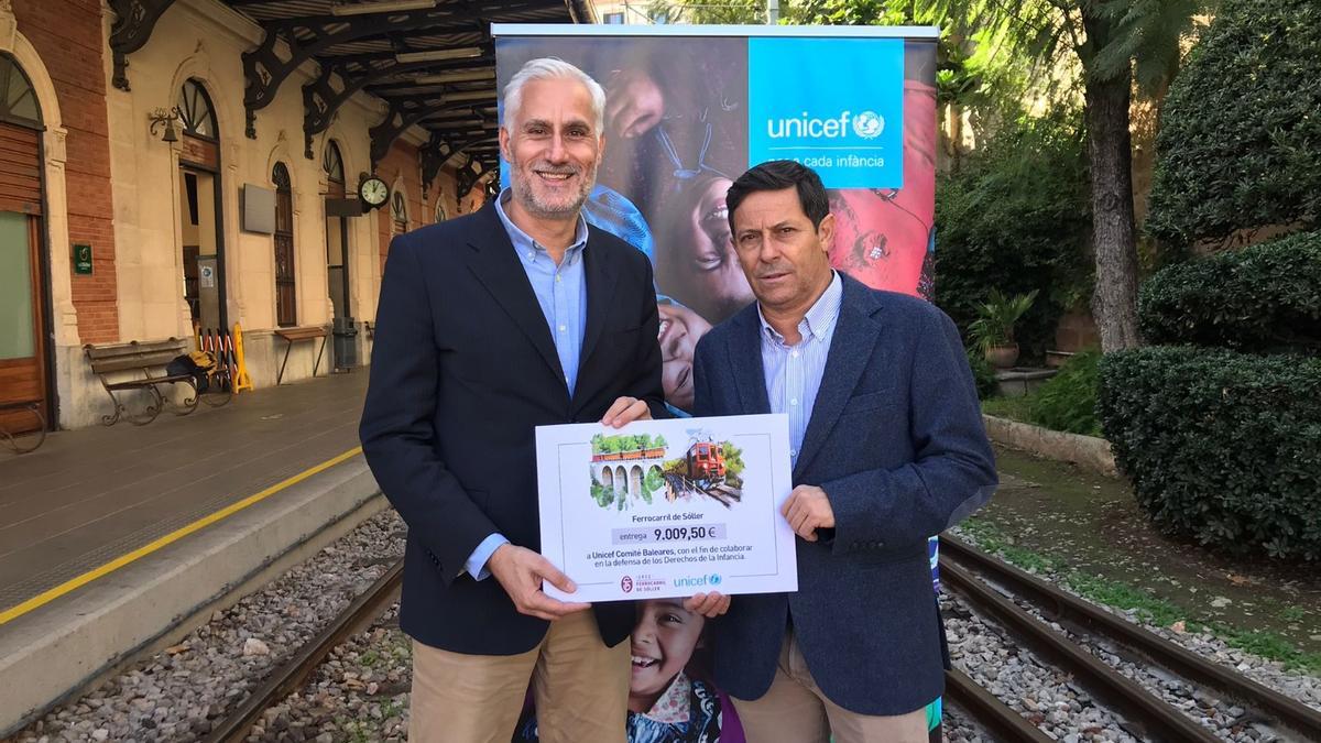 El Tren de Sóller dona 9.000 euros para un proyecto de UNICEF con los niños de Ucrania