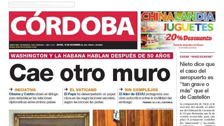 La portada de CÓRDOBA