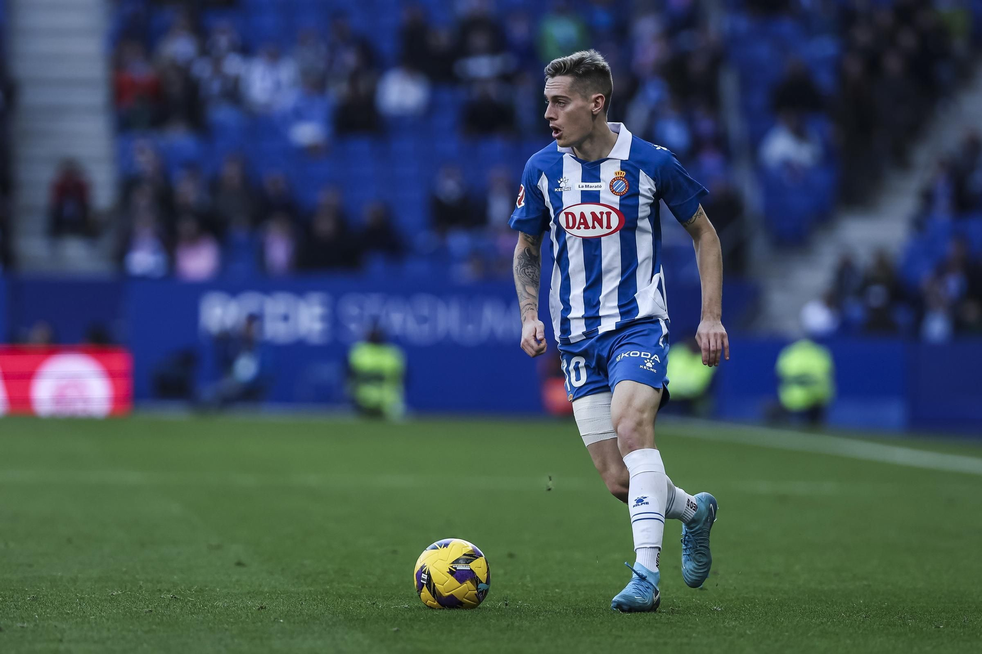 El jugador del RCD Espanyol Pol Lozano.