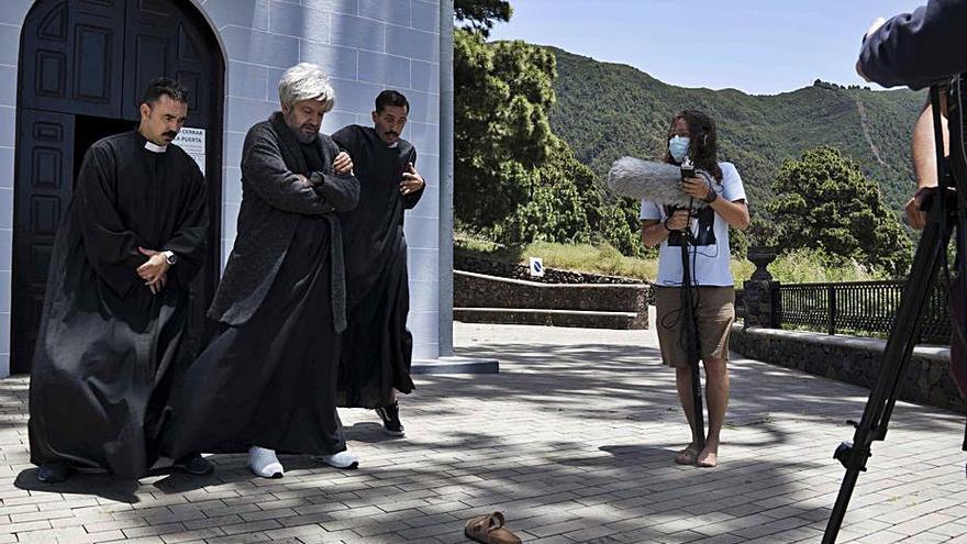 Uno de los rodajes que tuvo lugar durante estos días en La Palma.