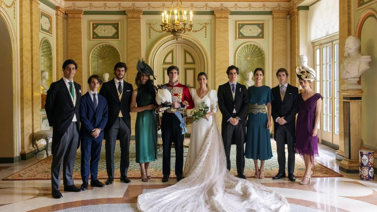 Fotografía oficial de la boda de Carlos Fitz-James y Belén Corsini