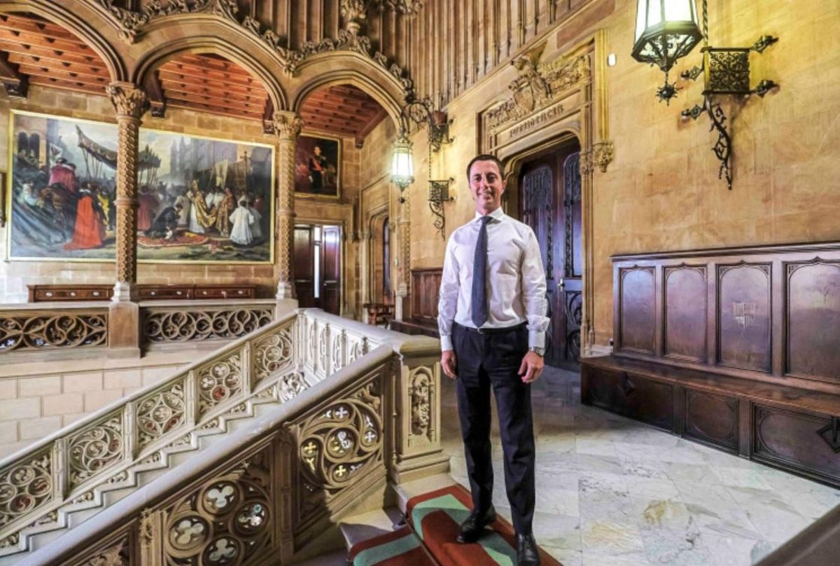 El presidente del Consell, Llorenç Galmés, en la sede de la institución insular.