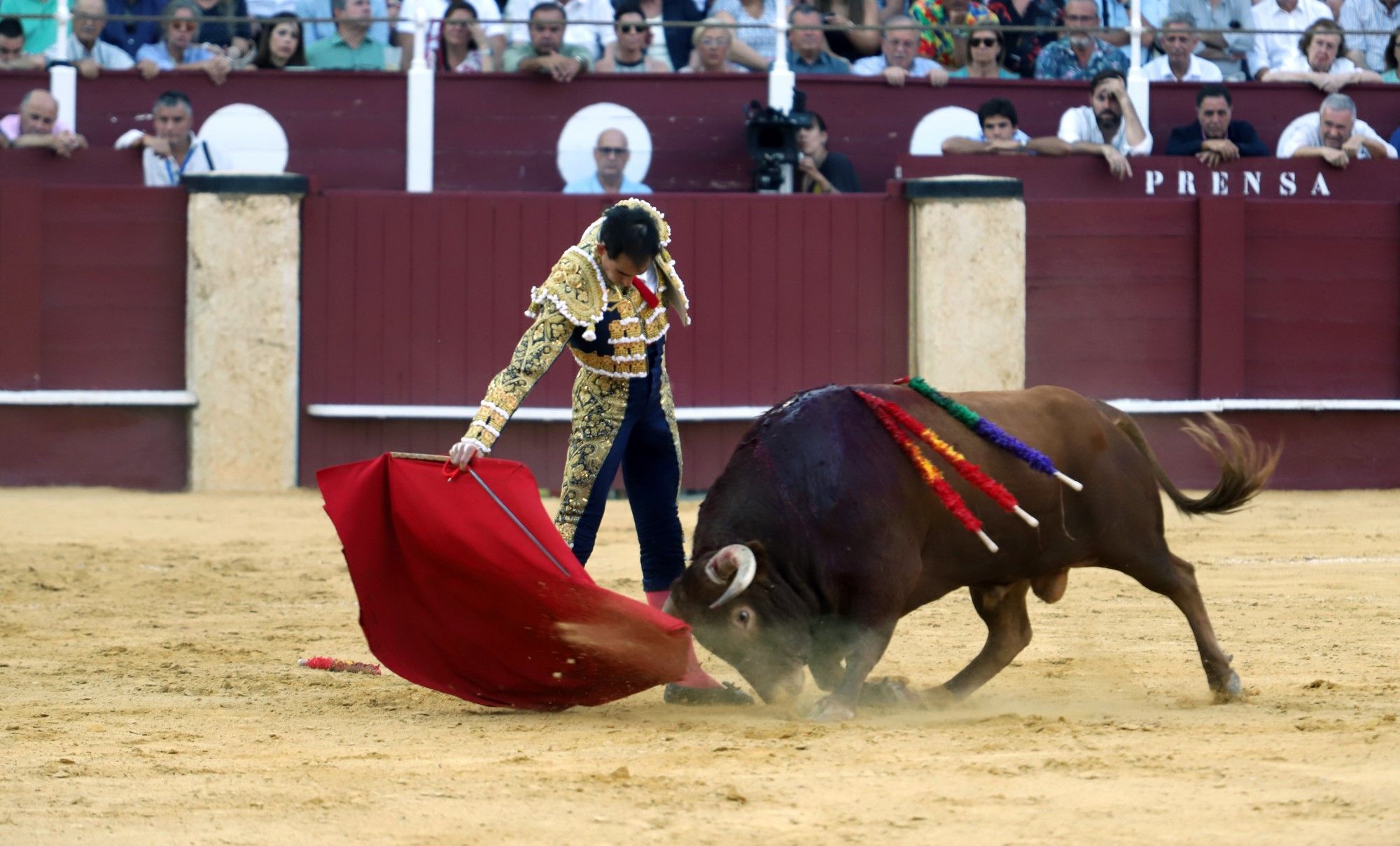 Las imágenes de la cuarta corrida de abono en La Malagueta y de la cogida de Jiménez Fortes