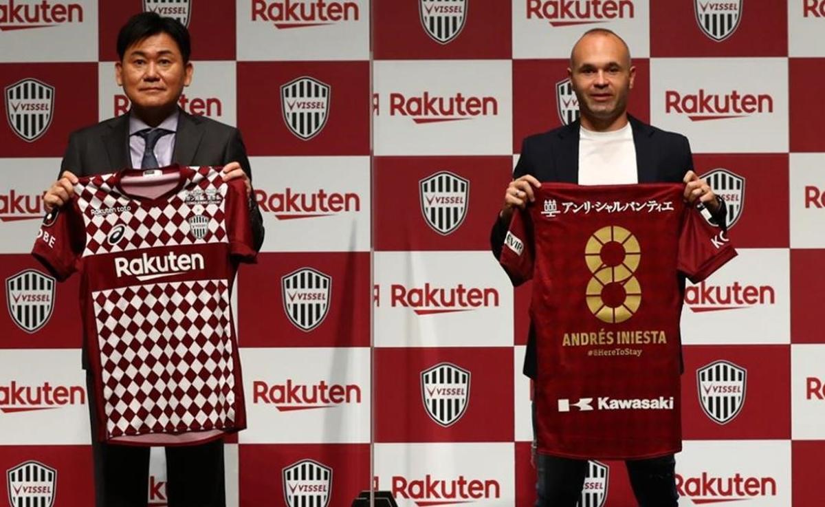 Iniesta renueva por dos años con el Vissel Kobe.