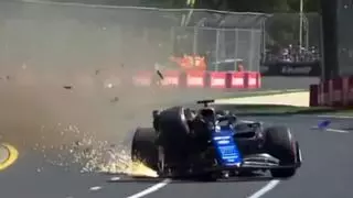 El brutal accidente de Albon que puede dejar a Williams con un solo coche en Australia