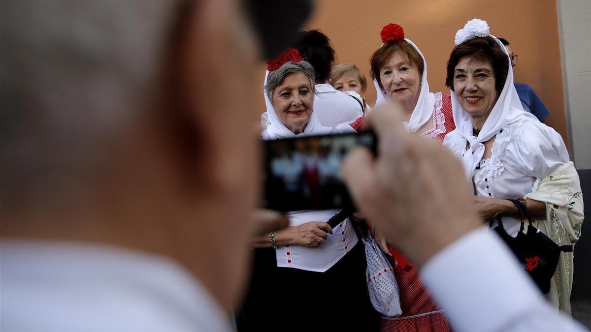 Chulapos y chulapas en Madrid