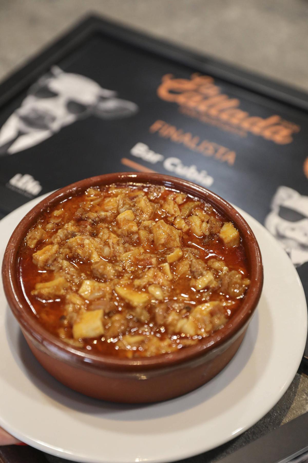 Un plato de callos del Bar Cubia.