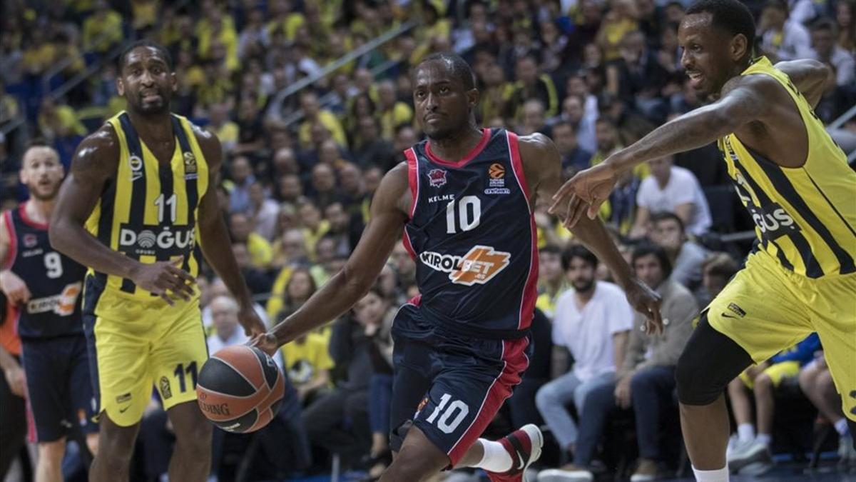 El baskonista Beaubois, en una acción del duelo disputado este viernes