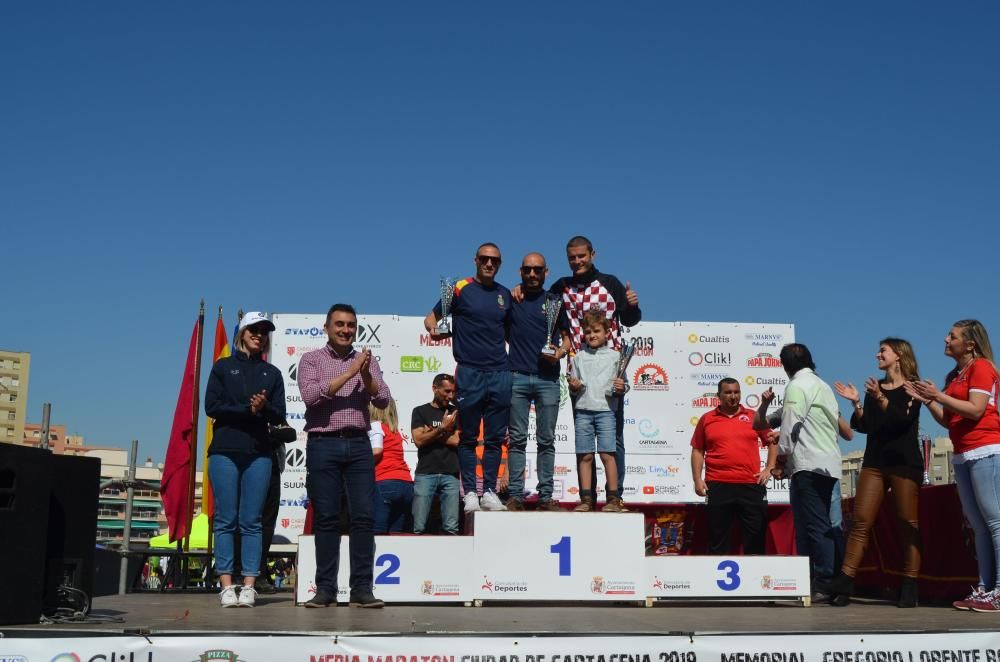 Ganadores de la Media Maratón de Cartagena