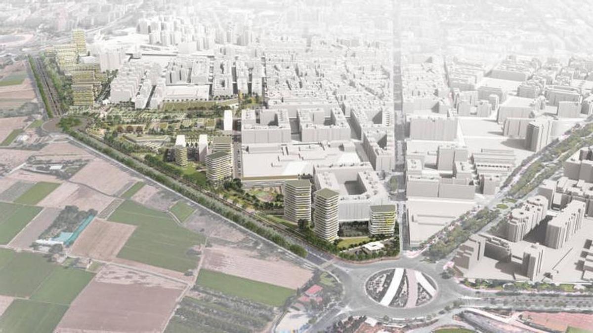 Figuración de la propuesta de Metrovacesa para el PAI de Benimaclet