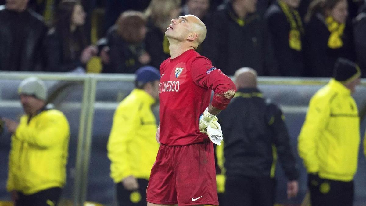 Willy Caballero, tras acabar el partido de Dortmund.