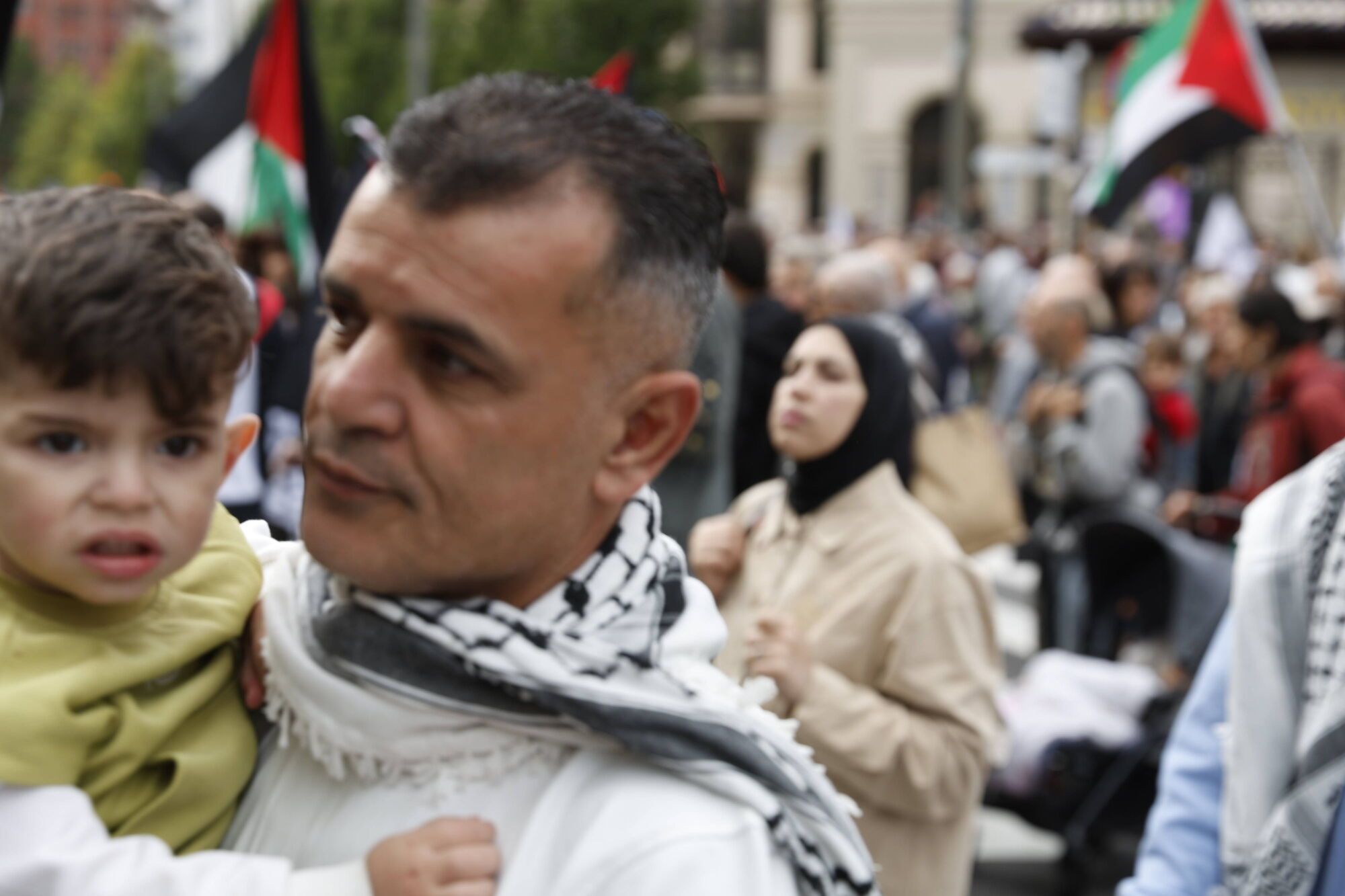 Manifestación a favor de Palestina.