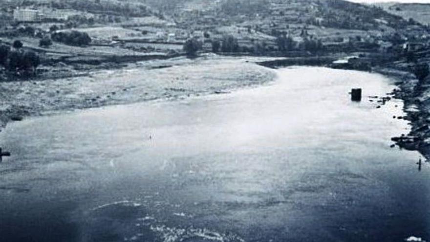 El río Miño, en una imagen antigua