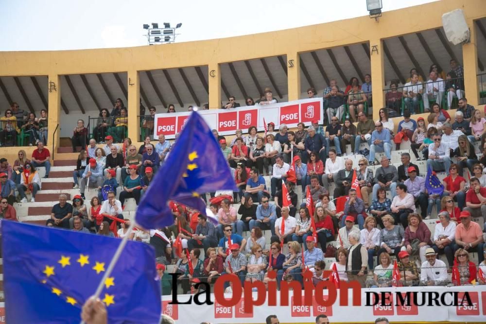 Pedro Sánchez en un acto de campaña del PSOE en Calasparra